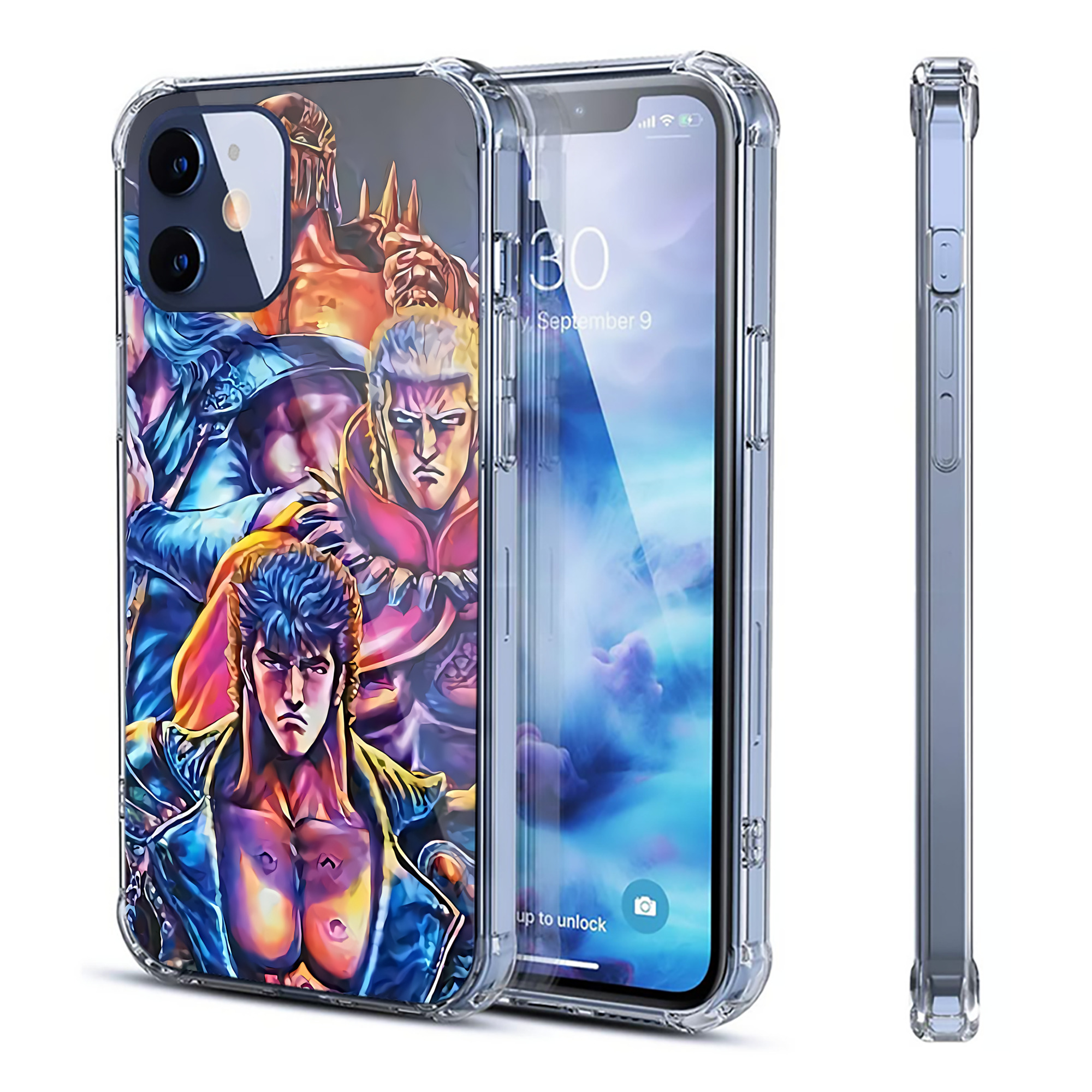 （画像用） 北斗の拳 Fist of the North Star 【iPhone 12シリーズ対応】透明スマホケース（クリアソフトケース）